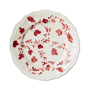 Flora Dinner Plate in Burgundy