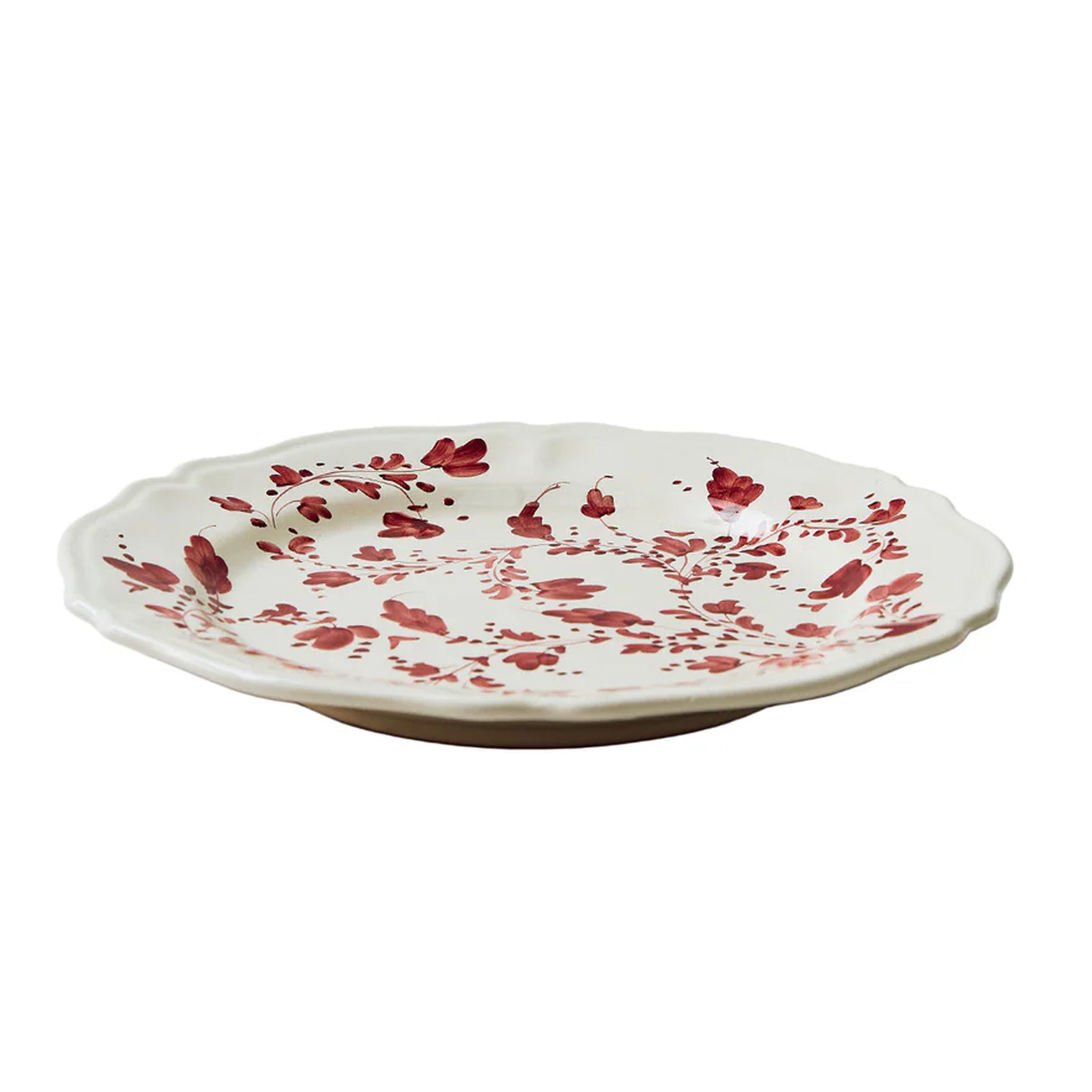 Flora Large Serving Plate in Burgundy
