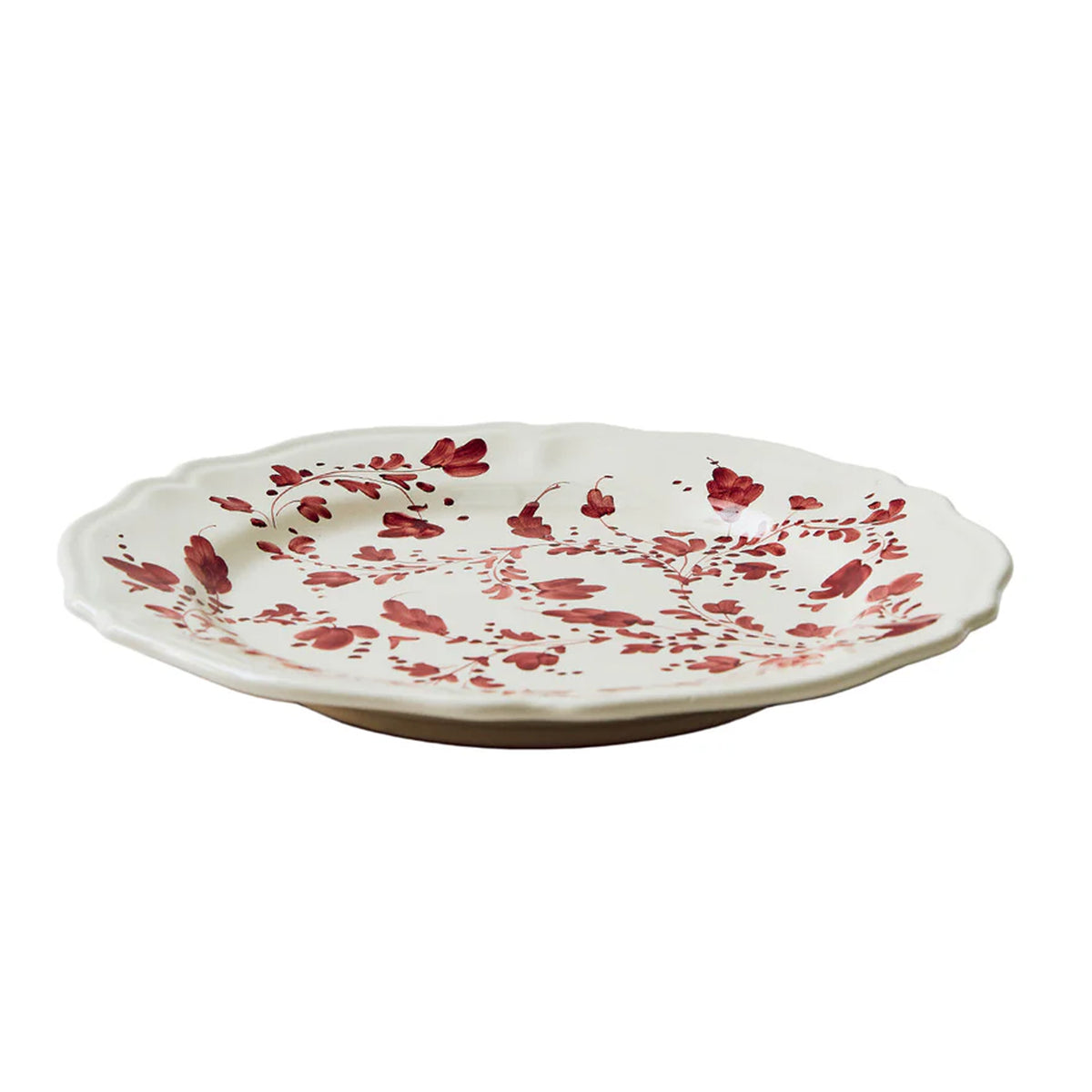 Flora Large Serving Plate in Burgundy