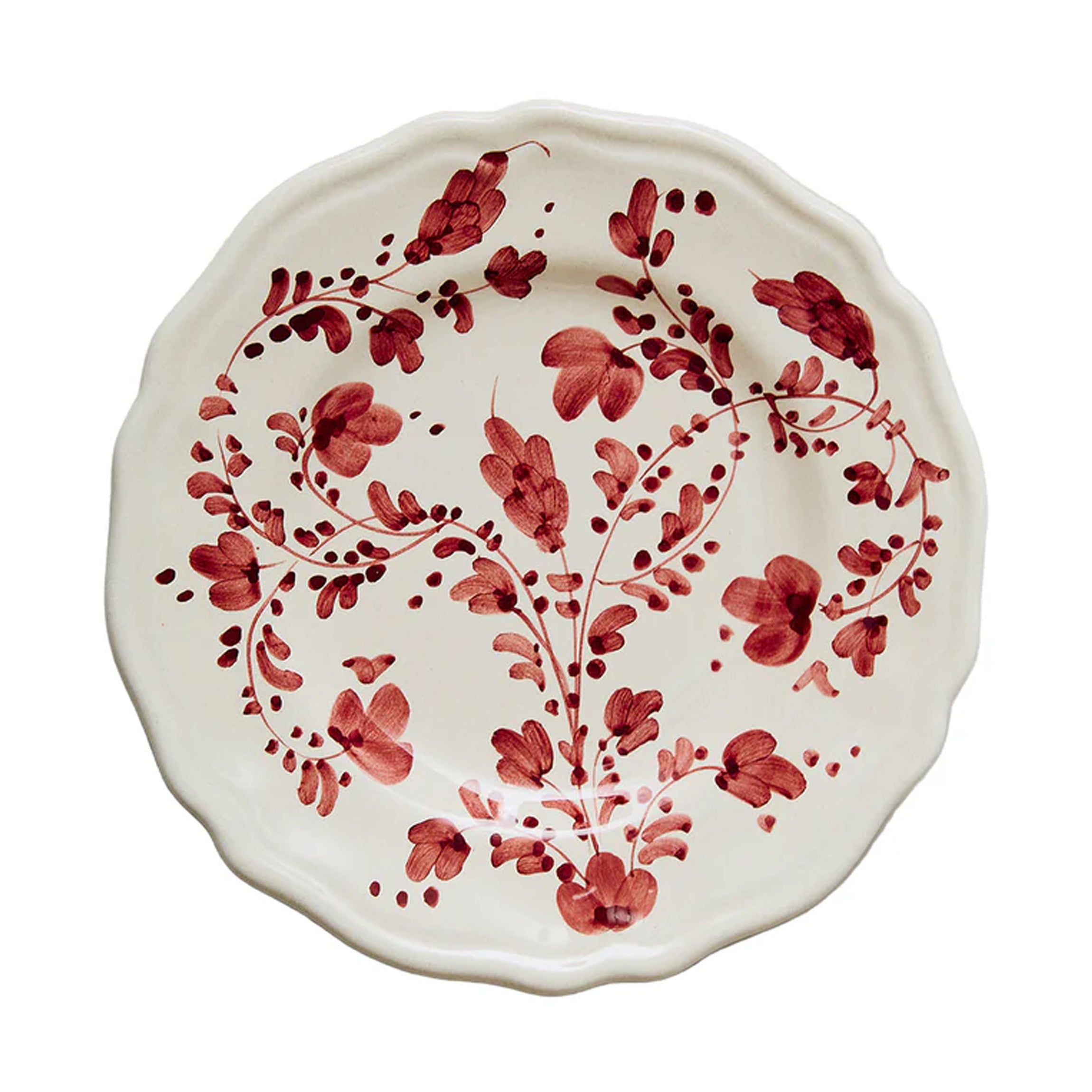 Flora Side Plate in Burgundy