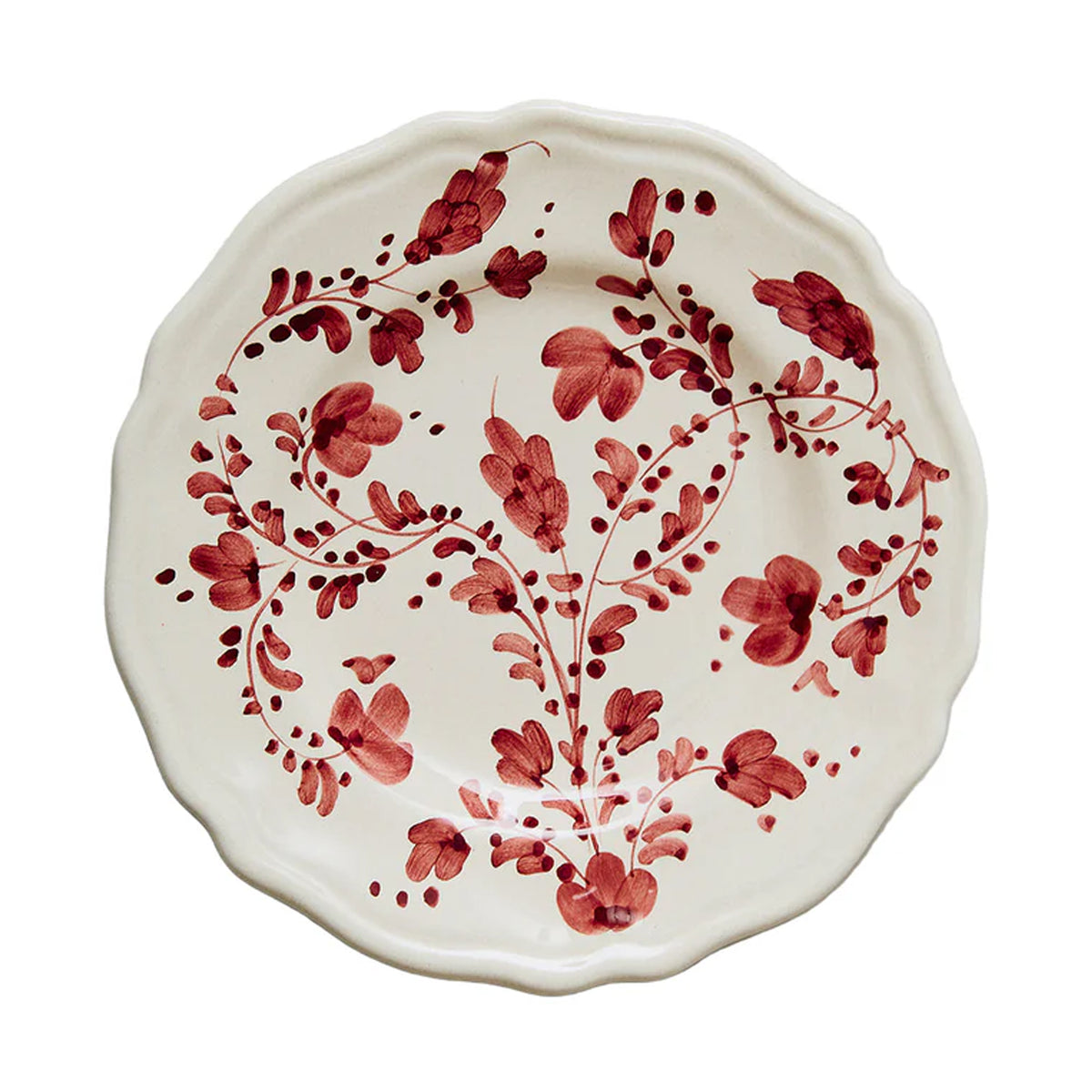 Flora Side Plate in Burgundy