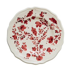 Flora Side Plate in Burgundy