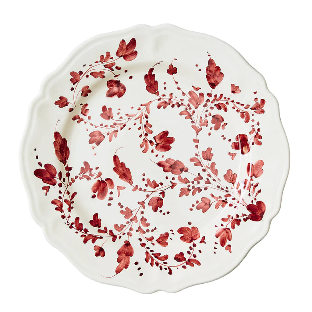 Flora Small Serving Plate in Burgundy