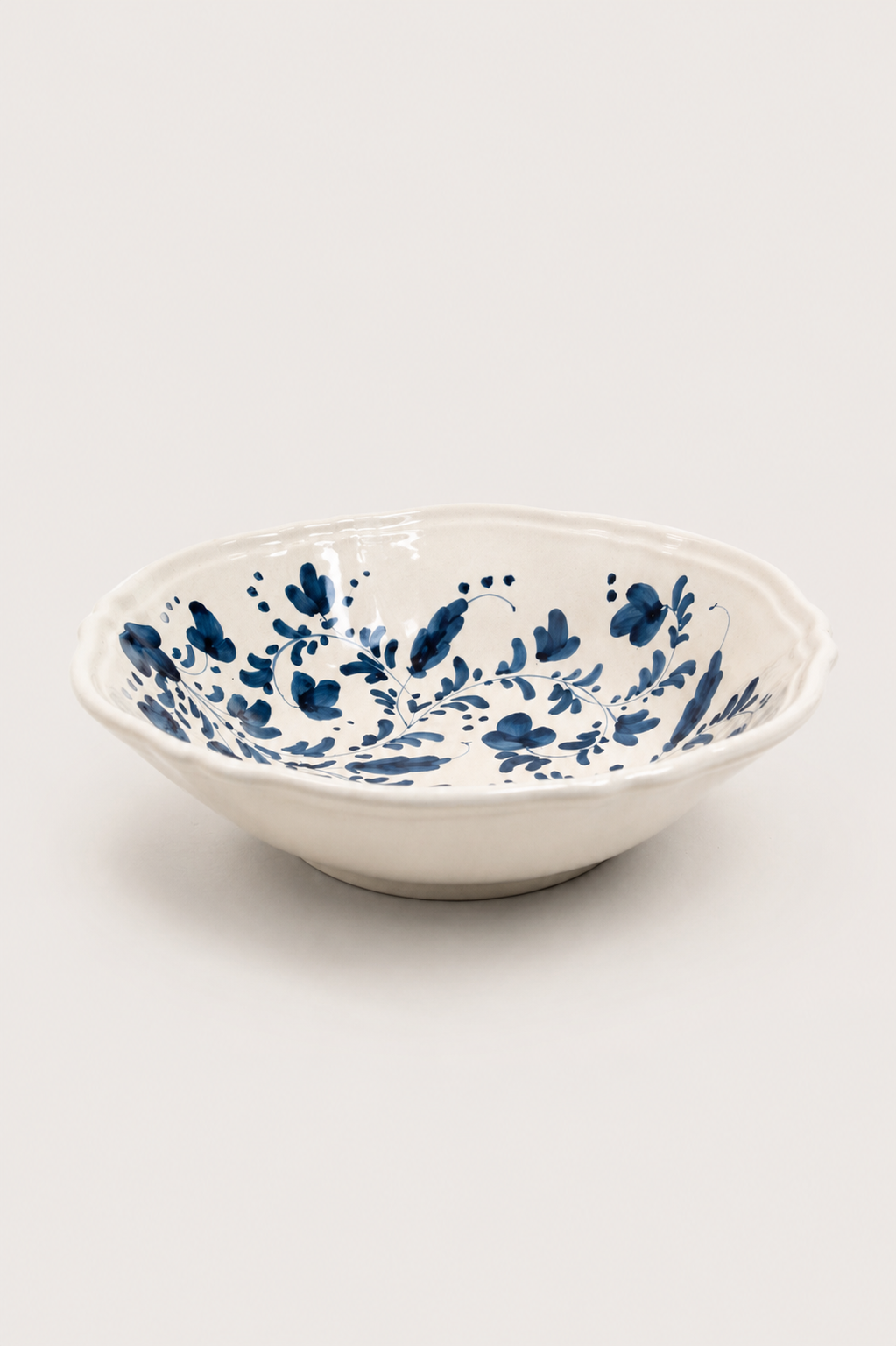 Flora Extra Large Serving Bowl in Blue