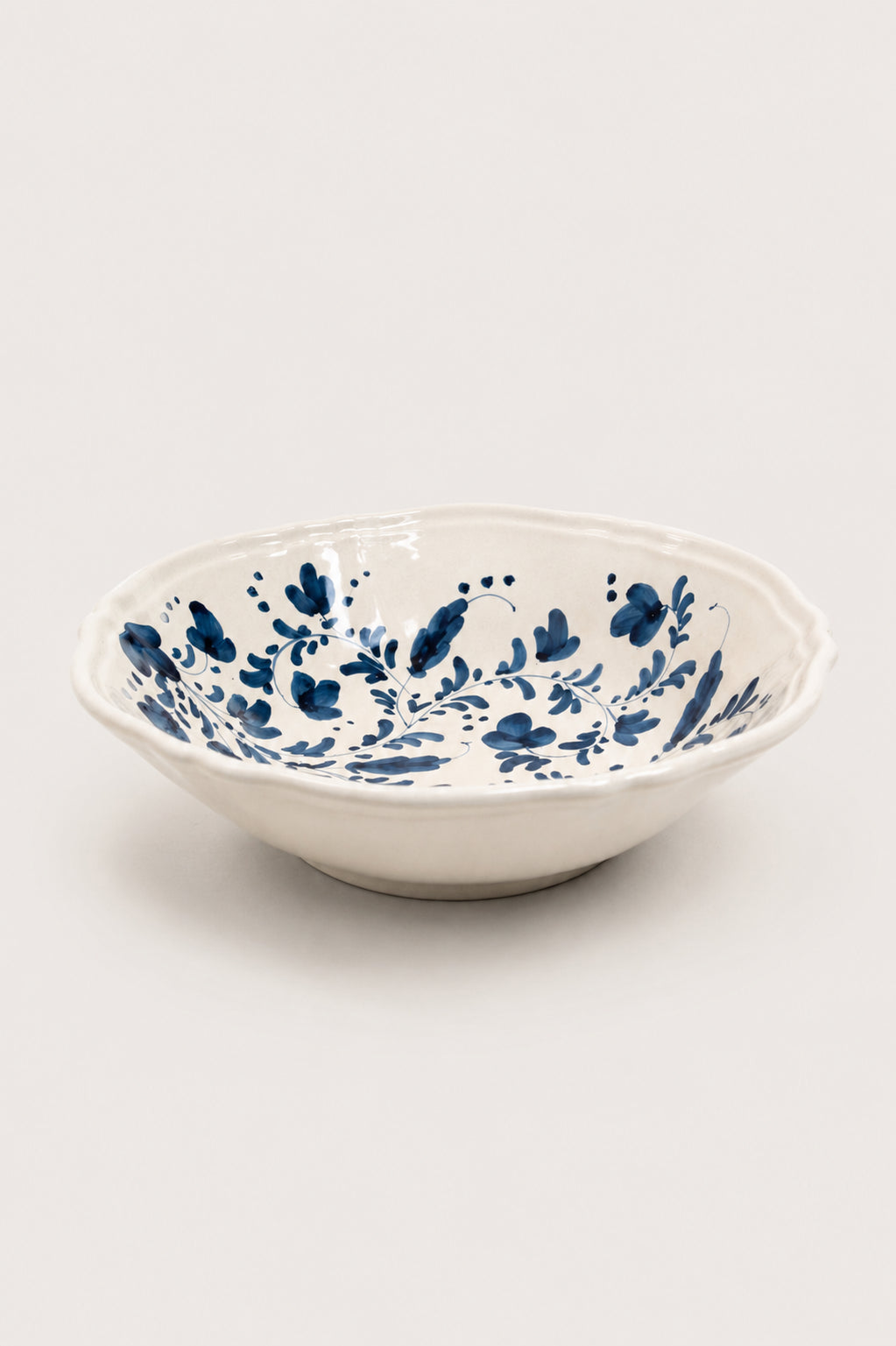 Flora Extra Large Serving Bowl in Blue