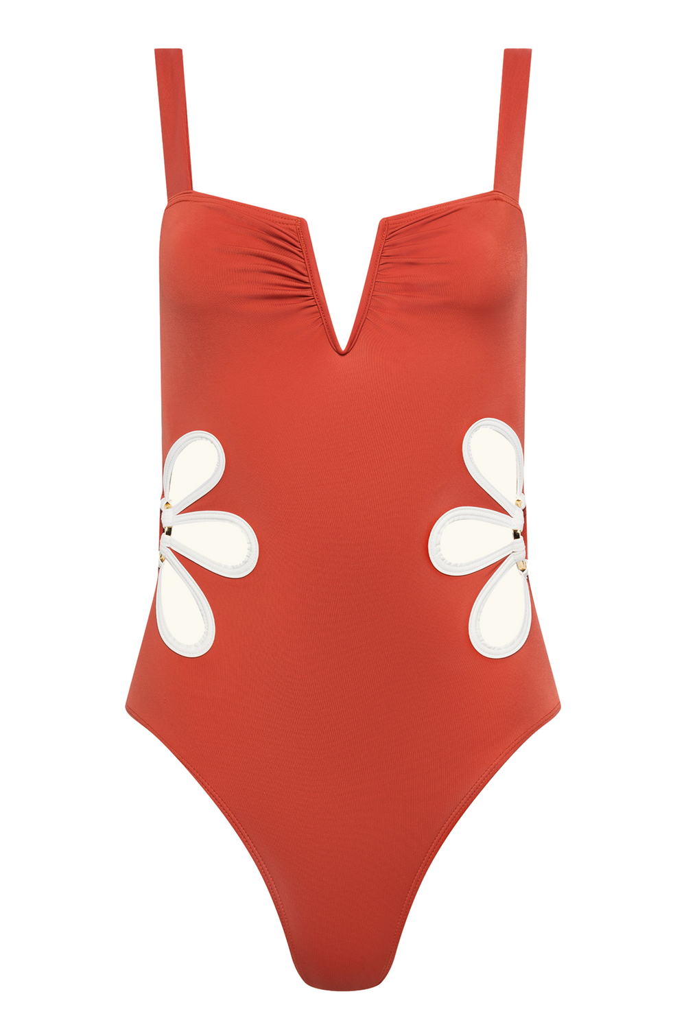 The Flora One-Piece in Rust & Ivory