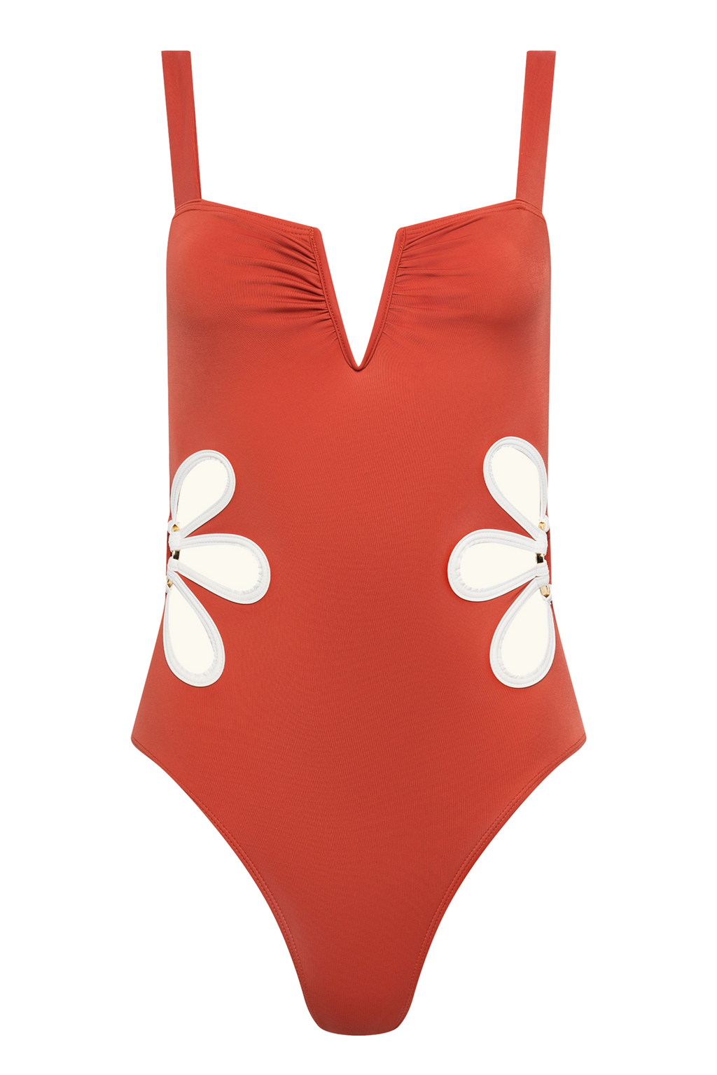 The Flora One-Piece in Rust & Ivory