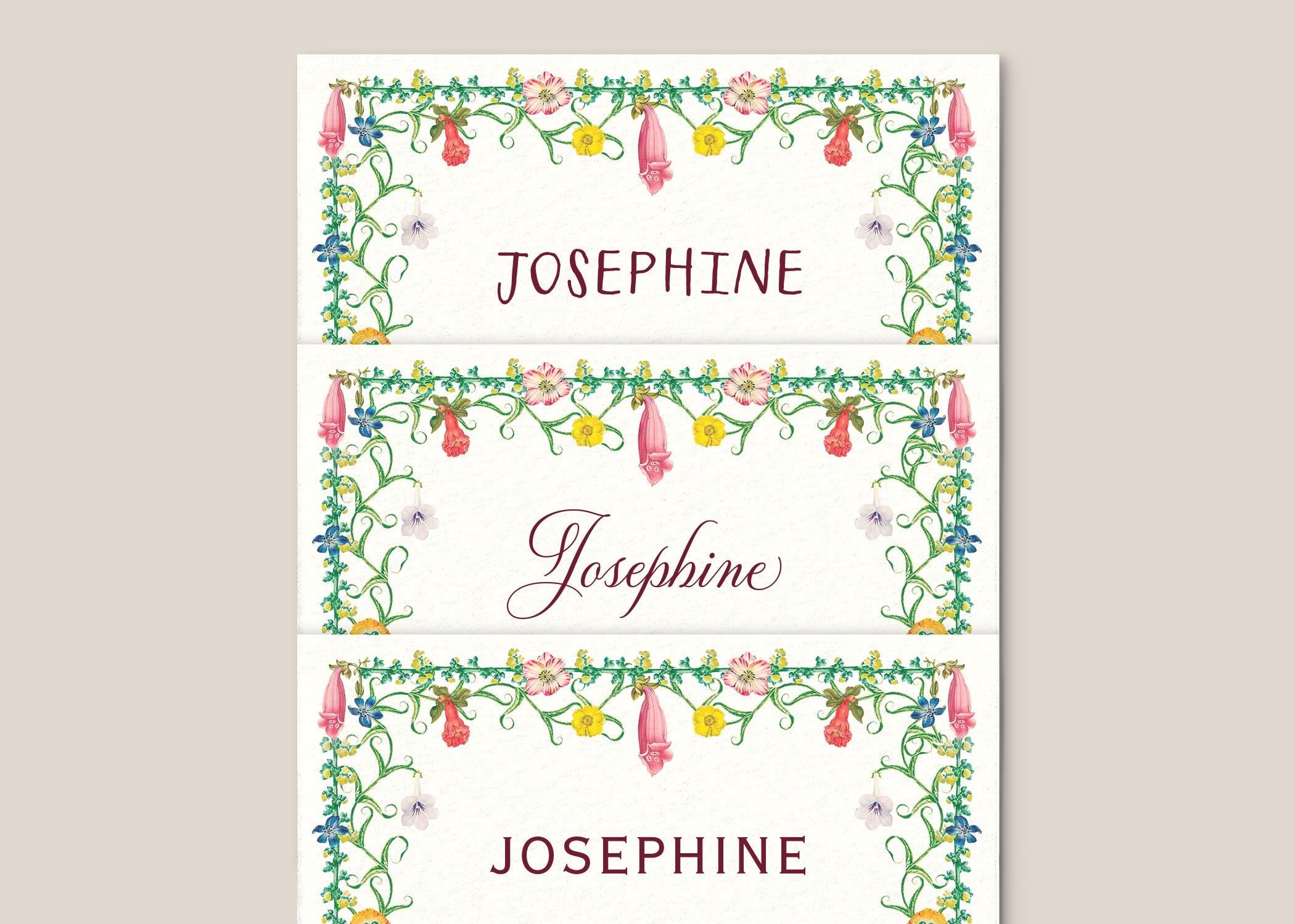 Floretta Place Cards