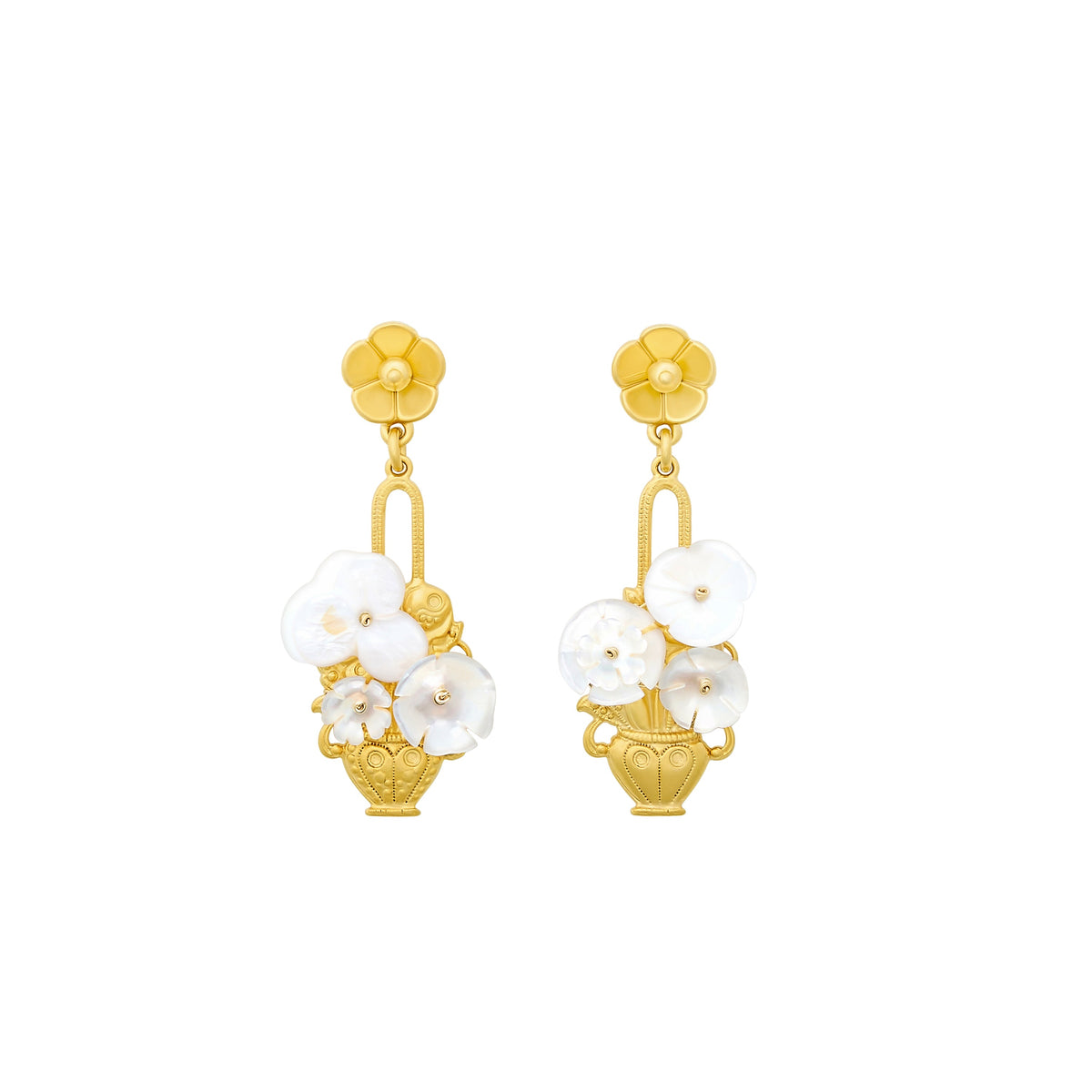 Flower Basket Earrings