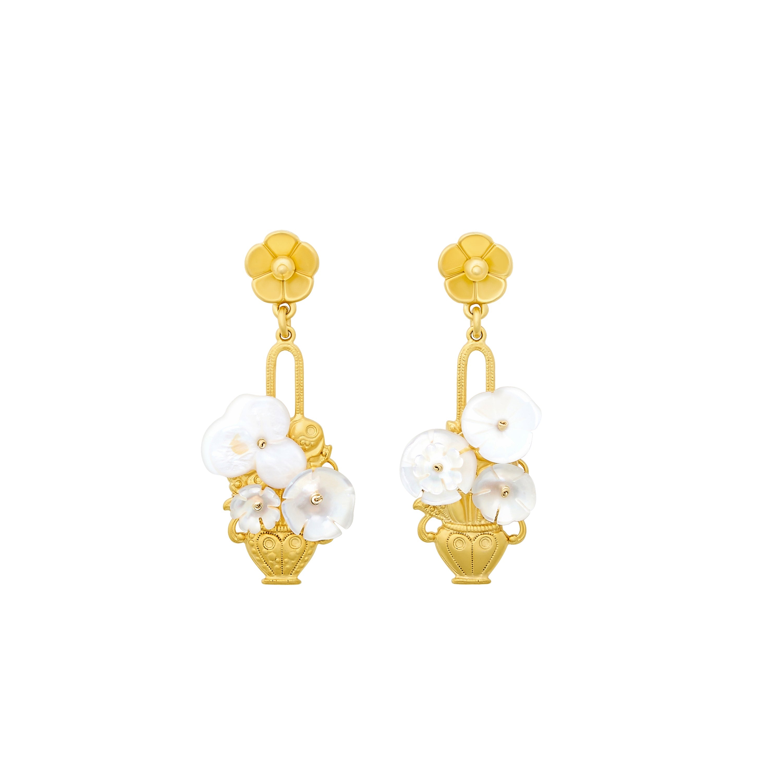 Flower Basket Earrings