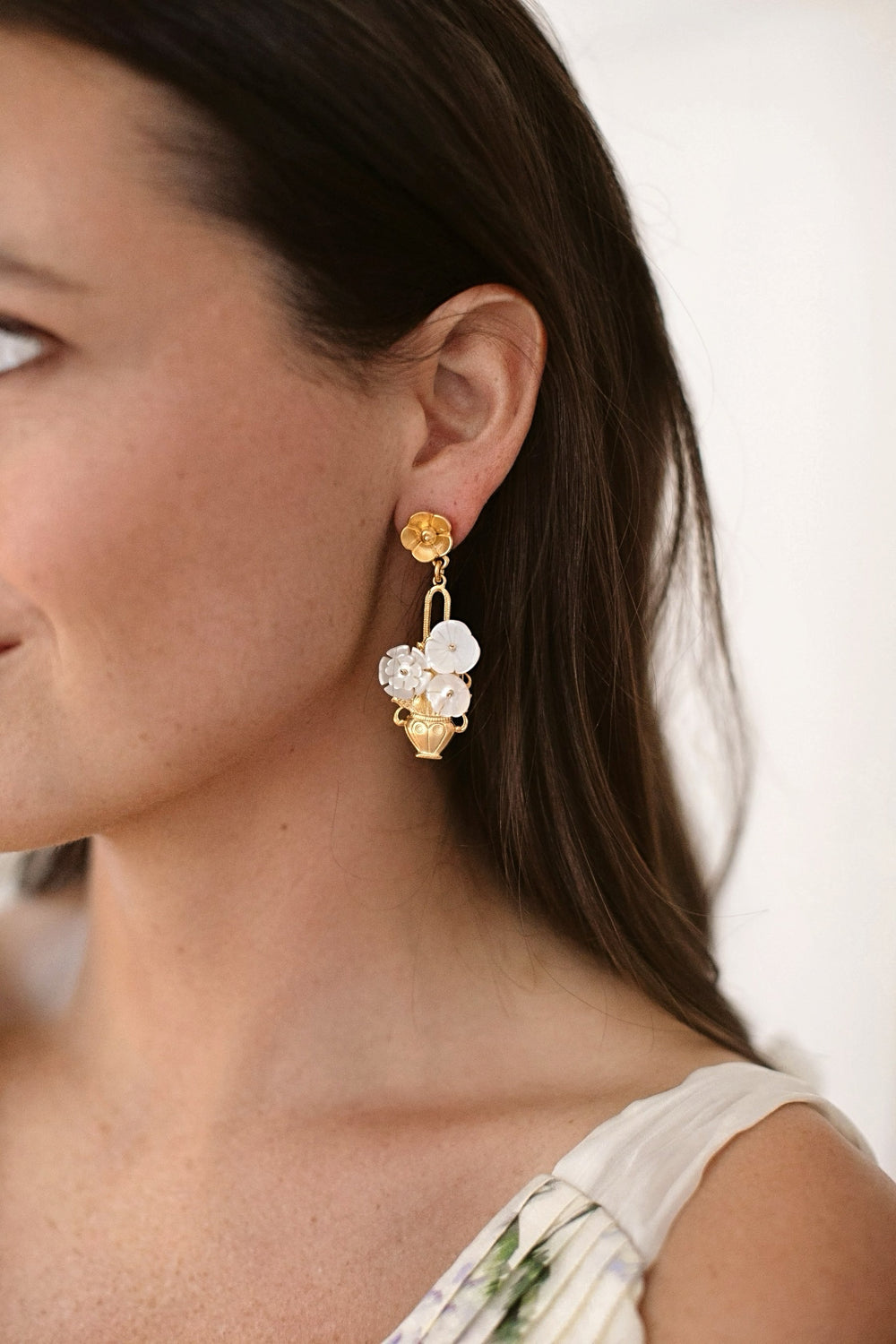 Flower Basket Earrings