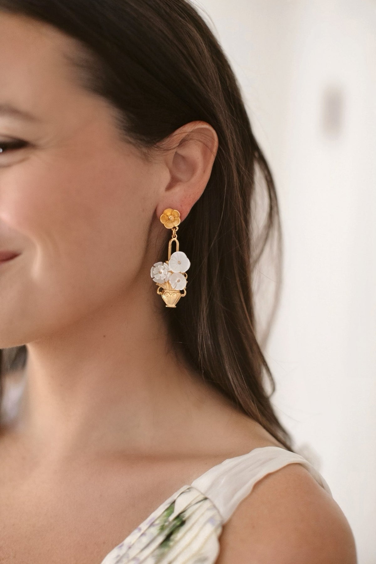 Flower Basket Earrings