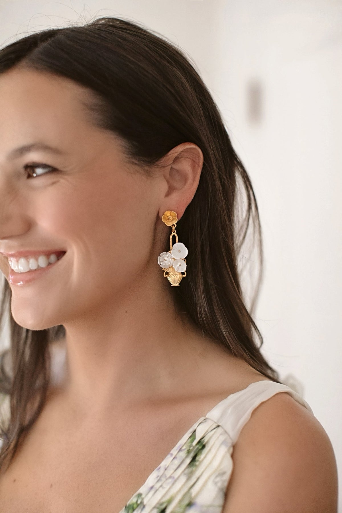 Flower Basket Earrings