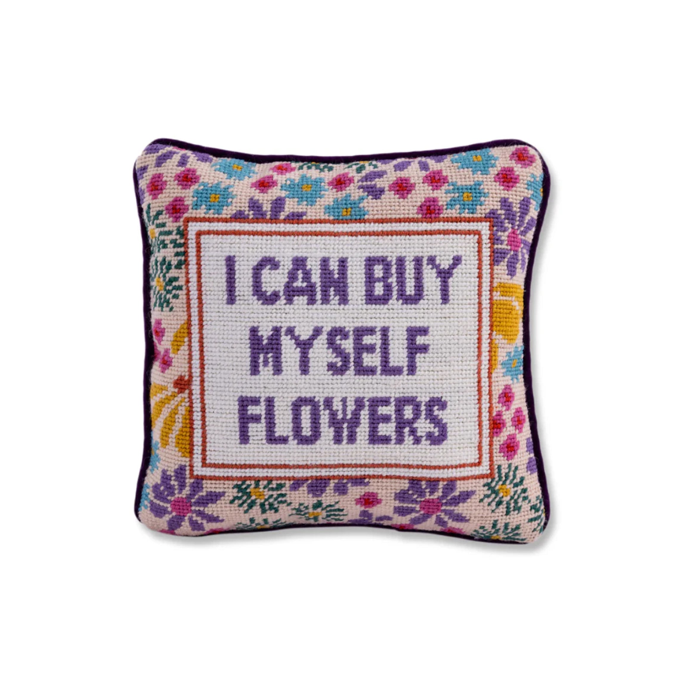 Flowers Needlepoint Pillow