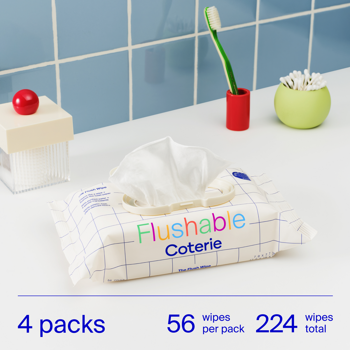 Coterie Flush Wipe