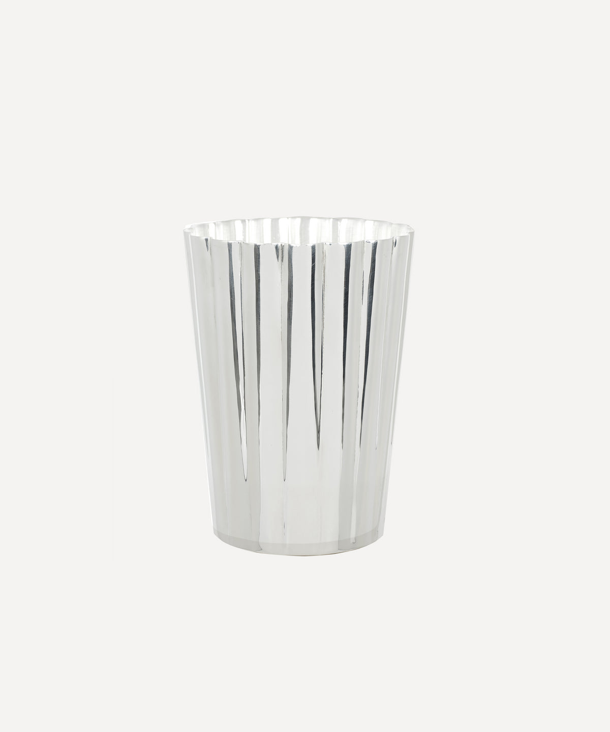 Rebecca Udall Fluted Julep Cup, Silver, Cut Out, Ivory Background