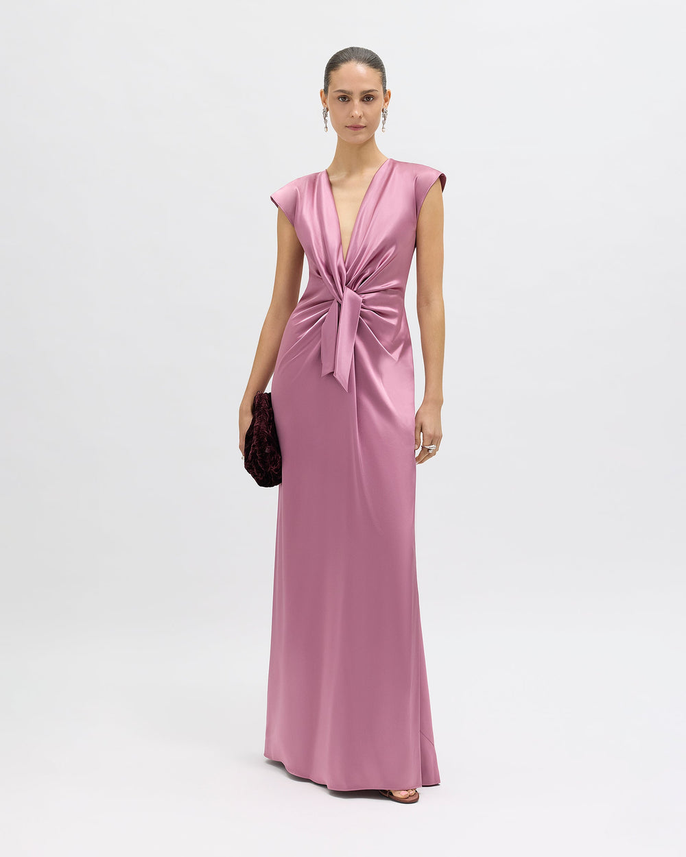 Flutter Sleeve Ava Gown in Rosewater