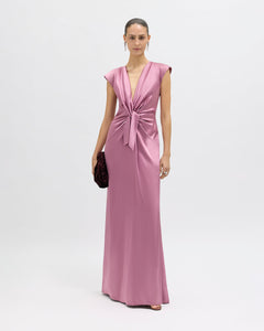 Flutter Sleeve Ava Gown in Rosewater