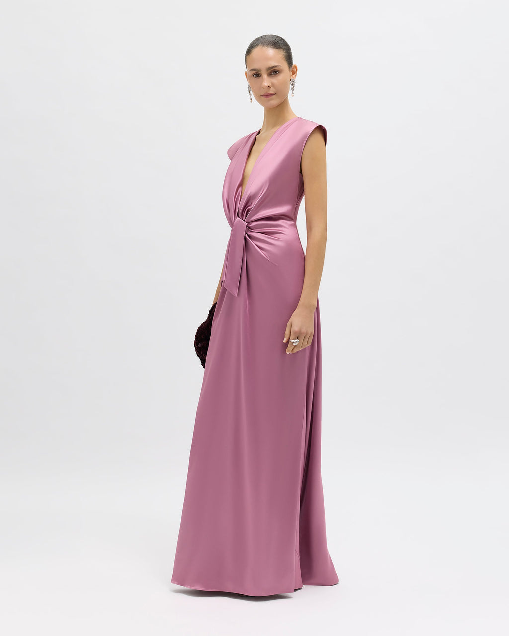 Flutter Sleeve Ava Gown in Rosewater