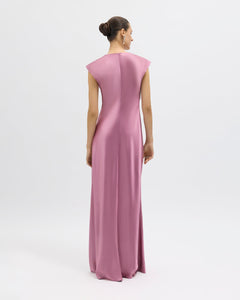 Flutter Sleeve Ava Gown in Rosewater