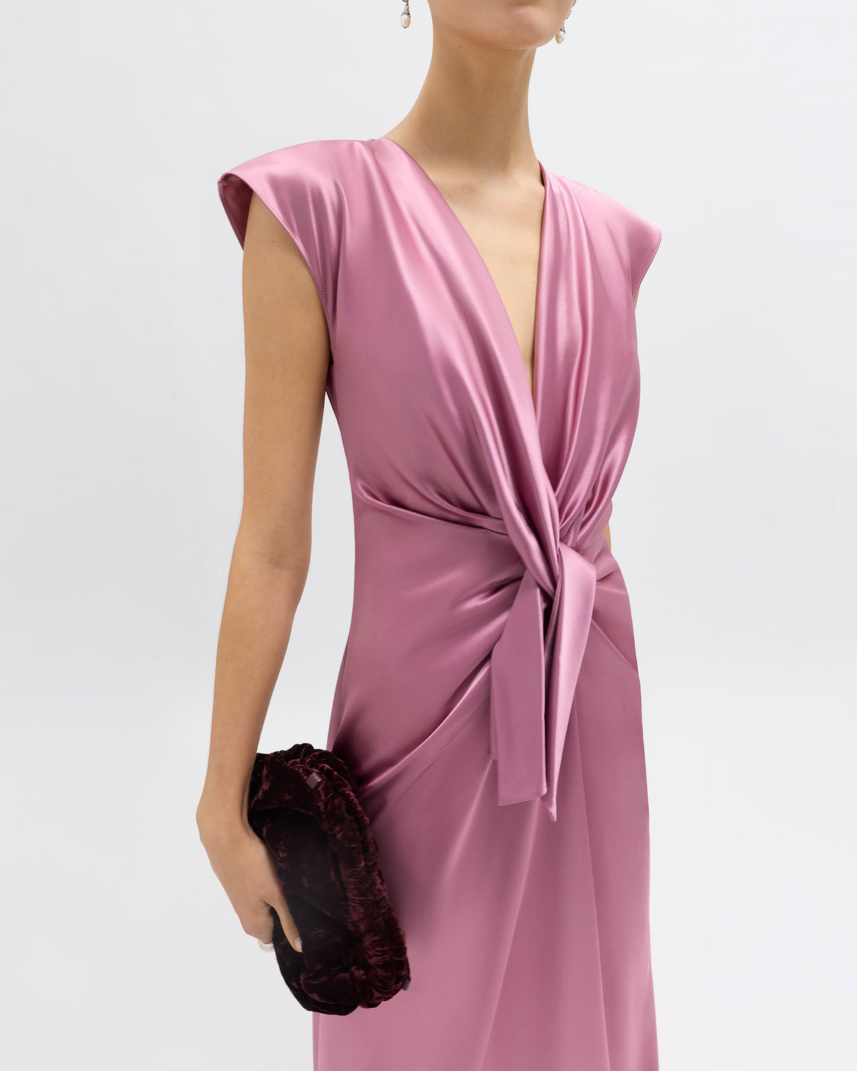 Flutter Sleeve Ava Gown in Rosewater