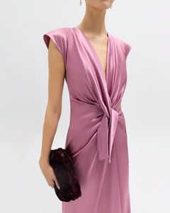 Flutter Sleeve Ava Gown in Rosewater