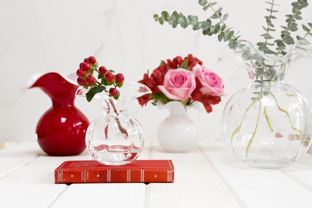 Hibiscus Glass Bud Vase