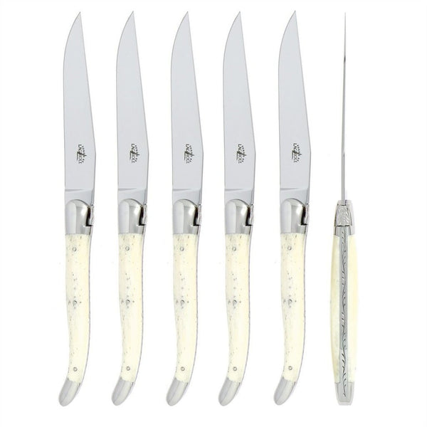 6 Piece Steak Knife Set Bone Handle