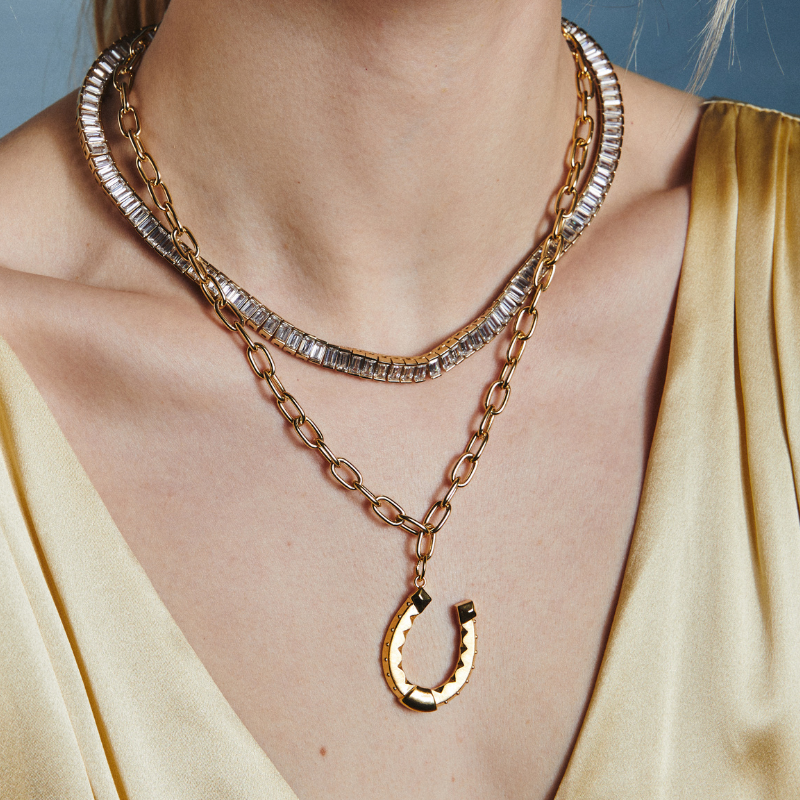 Fortuna Horseshoe Necklace