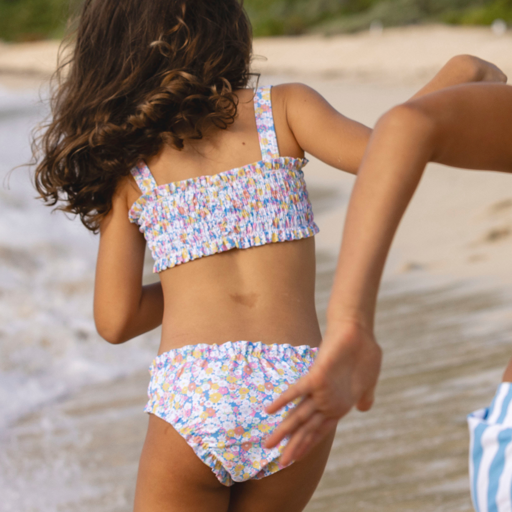 Girl’s Jasmine Blossom Smocked Bikini