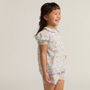 Girls’ Jasmine Blossom Puff Sleeve Top and Short Set