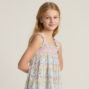 Girls’ Jasmine Blossom Smocked Ruffle Strap Dress