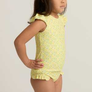 Girl’s Petite Fleur Cap Sleeve Rashguard Set