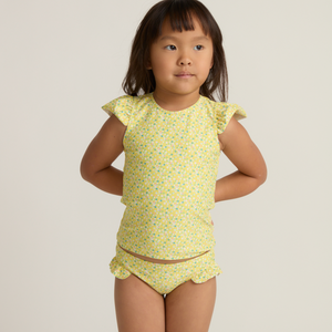 Girl’s Petite Fleur Cap Sleeve Rashguard Set