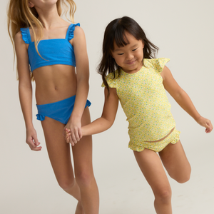 Girl’s Petite Fleur Cap Sleeve Rashguard Set