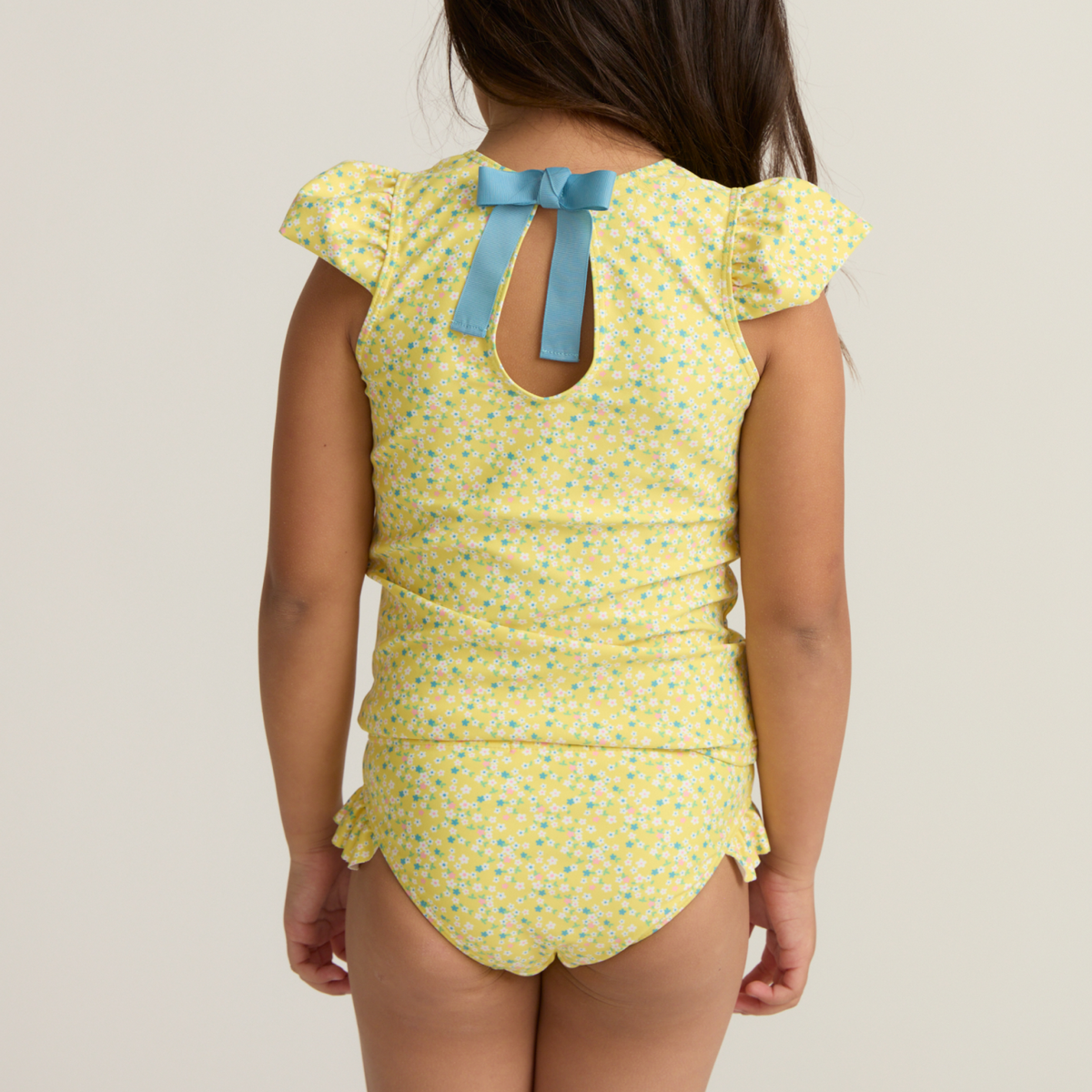 Girl’s Petite Fleur Cap Sleeve Rashguard Set