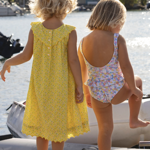 Girls’ Petite Fleur Ruffle Collar Dress