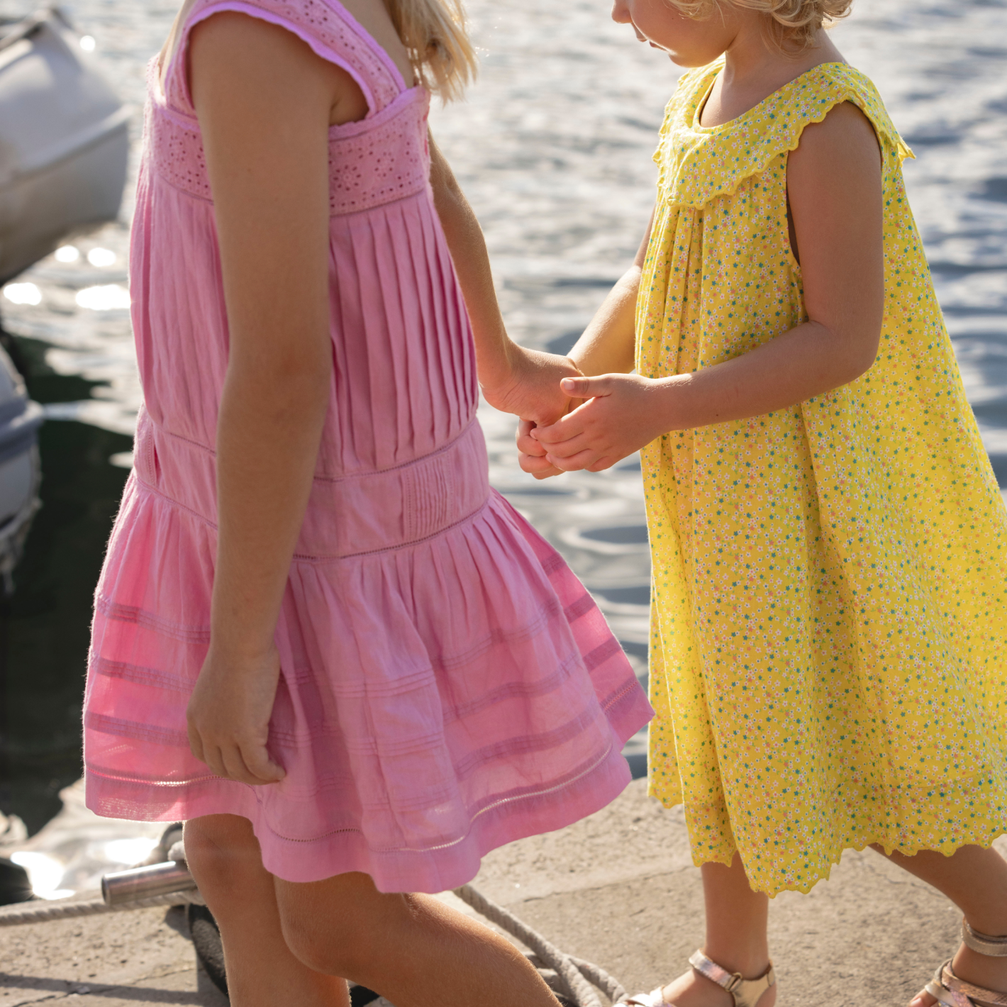 Girls’ Petite Fleur Ruffle Collar Dress