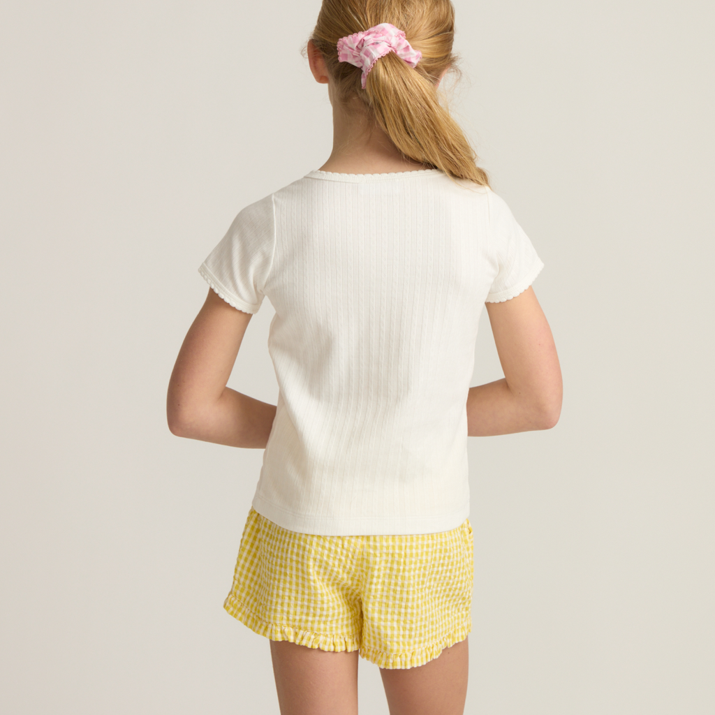Girls’ Soleil Gingham Ruffle Shorts