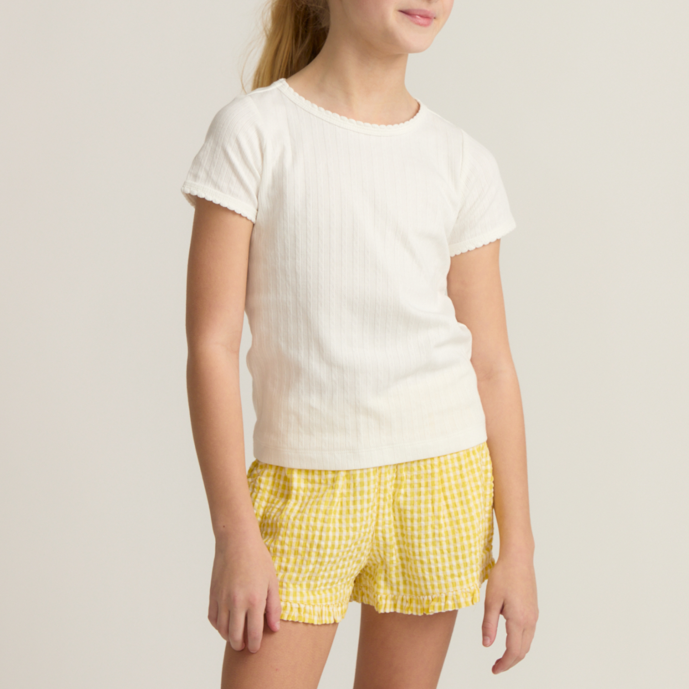 Girls’ Soleil Gingham Ruffle Shorts