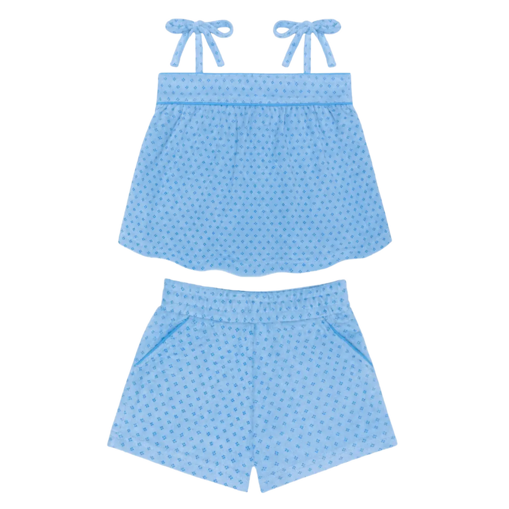 Girls’ Le Marin Dot French Terry Tie Top and Short Set