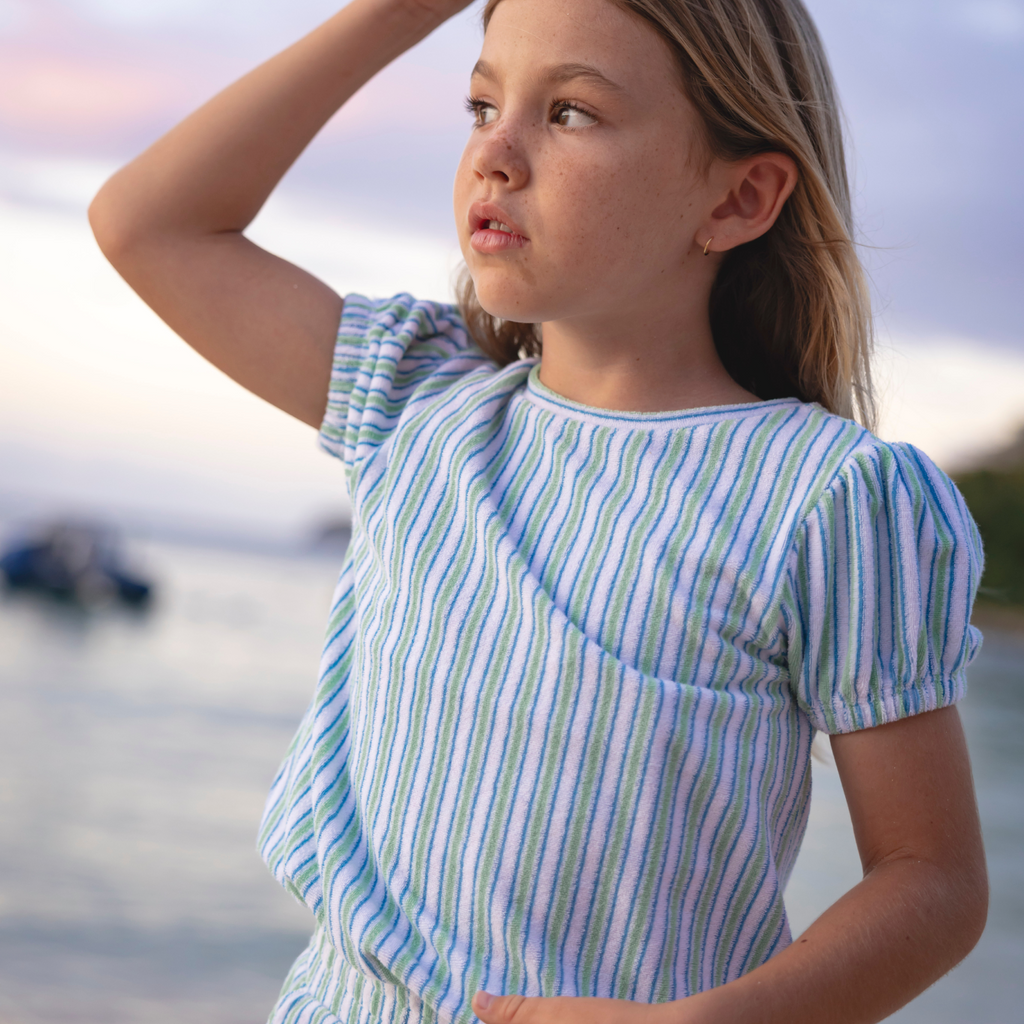 Girls’ Tamarin Stripe French Terry Top and Short Set