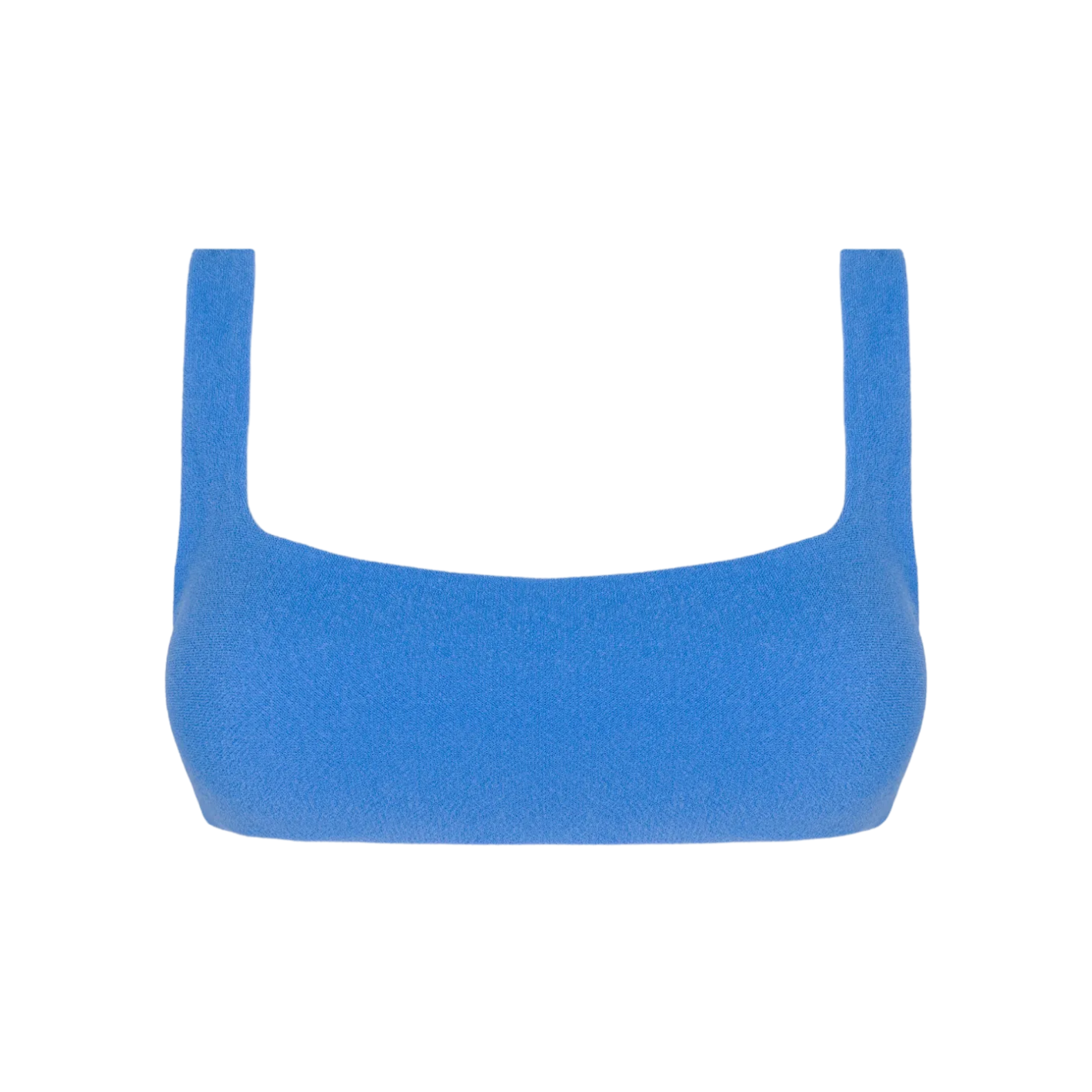 Women’s Deep Sea Blue Terry Square Neck Bikini Top