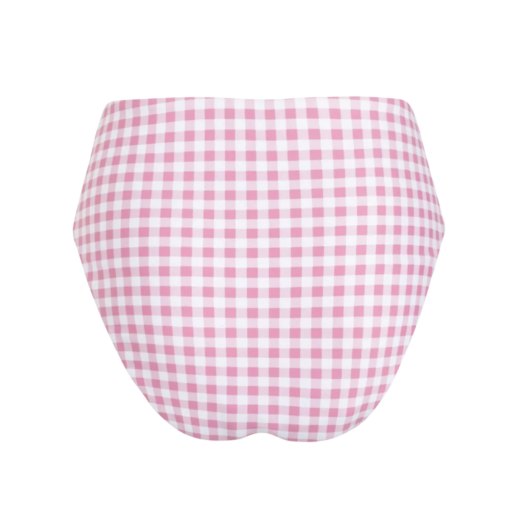 Women’s Blush Gingham High Waist Bikini Bottom