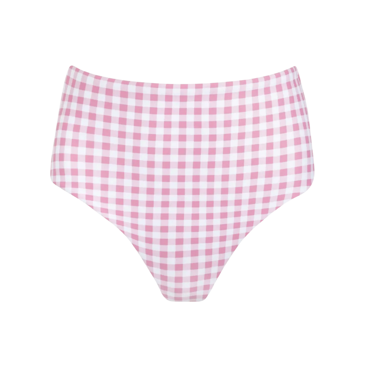 Women’s Blush Gingham High Waist Bikini Bottom