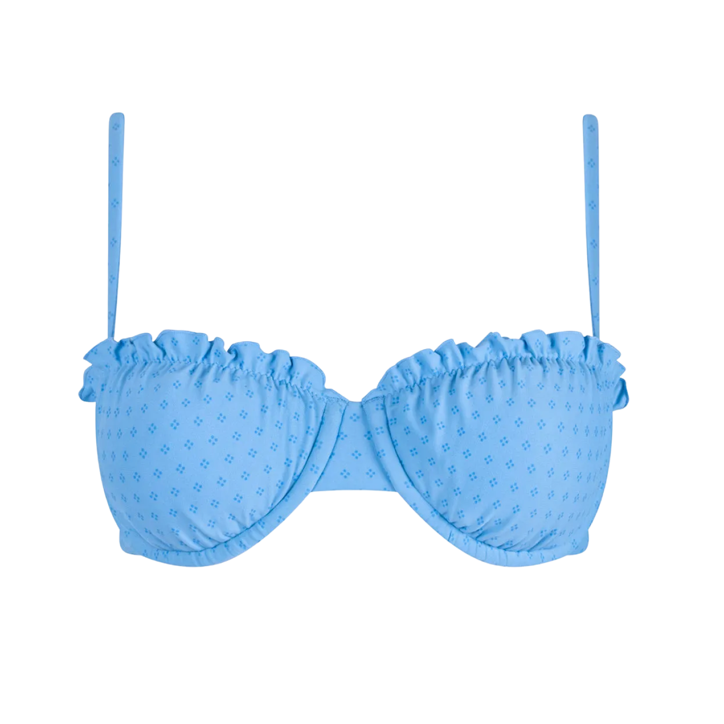 Women’s Le Marin Dot Ruched Cup Bikini Top