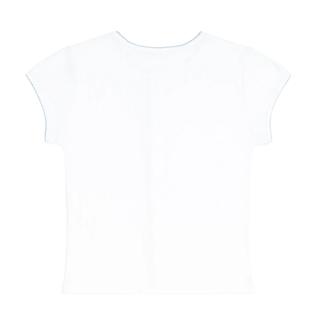 Women’s White Pointelle Short Sleeve Cardigan