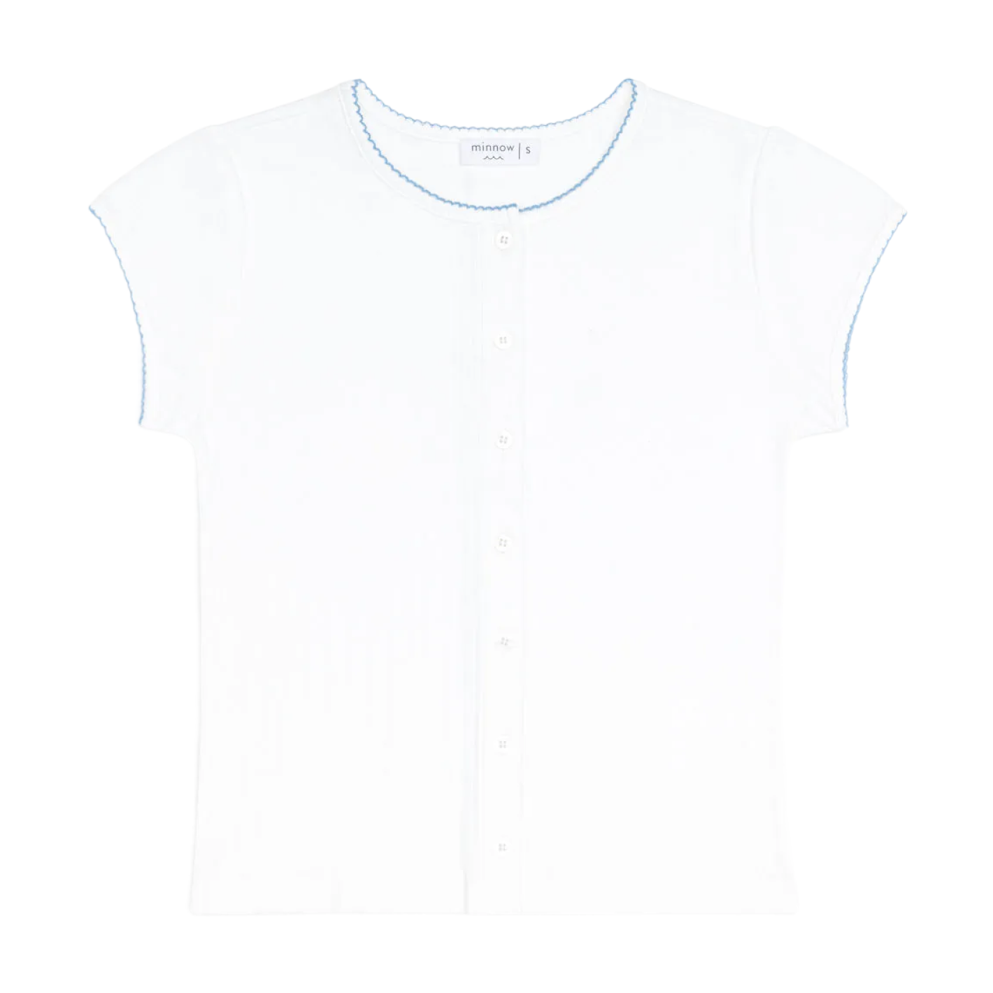 Women’s White Pointelle Short Sleeve Cardigan