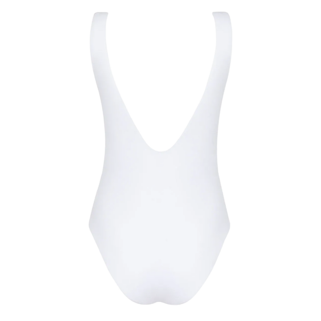 Women’s Shell White Terry Scoop Neck One Piece