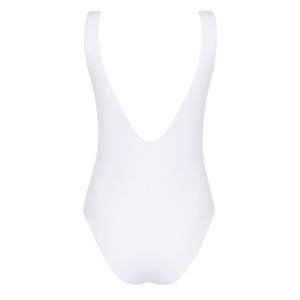Women’s Shell White Terry Scoop Neck One Piece